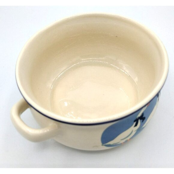 Soup Bowl 1988 Vintage Geese Double Handle Design NCE Crock Stew Desserts Soups - Picture 8 of 12